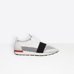 Balenciaga WHITE BLACK GREY Race Runners 506328 W0YXS 9057