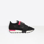 Balenciaga Black Pink Black Race Runners 551620 W0YXS 1000