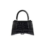 Balenciaga Hourglass Small Bag Crocodile Black 593546 1LR67 1000