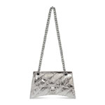 Balenciaga Crush Xs Chain Bag Metallized Silver 736016 210IW 8110