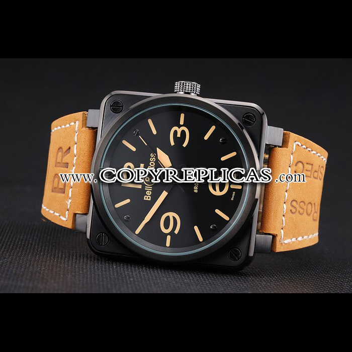 Bell Ross BR 01-92 Black Dial Black Case Brown Leather Strap BR5583: Image 2