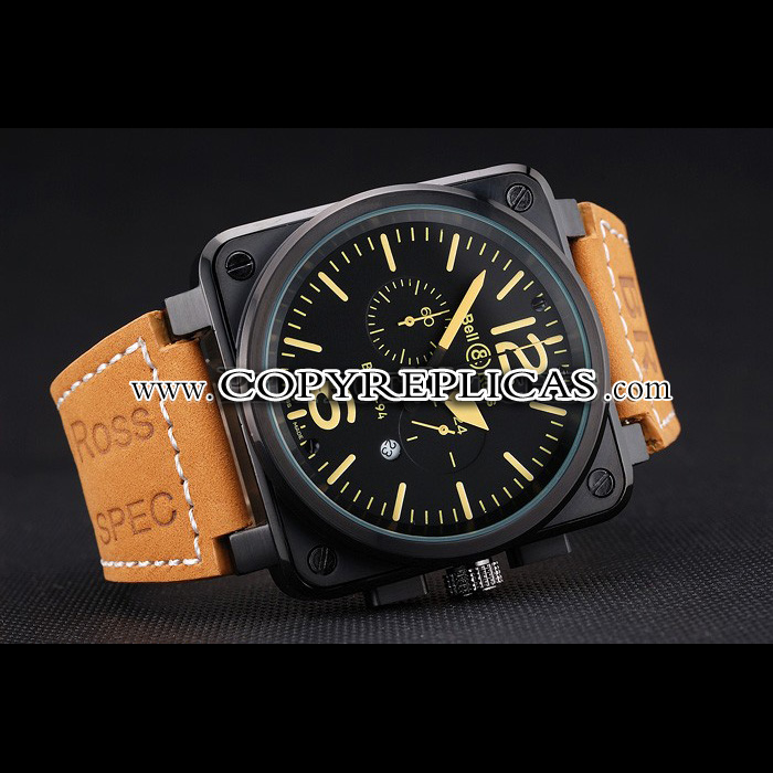 Bell Ross BR 03-94 Black Dial Black Case Brown Leather Strap BR5598: Image 3