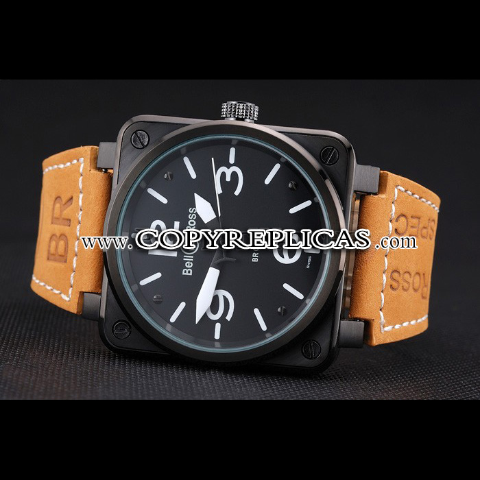 Bell Ross BR 01-94 Black Dial Black Case Brown Leather Strap BR5610: Image 2