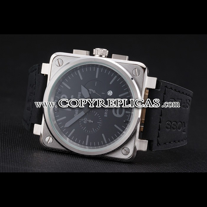 Bell Ross BR 03-94 Black Dial Silver Case Black Leather Strap BR5611: Image 2