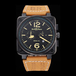 Bell Ross BR 03-94 Black Dial Black Case Brown Leather Strap BR5598