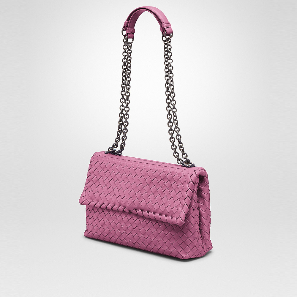 Bottega Veneta small olimpia bag in peony intrecciato nappa 45306107LC: Image 2