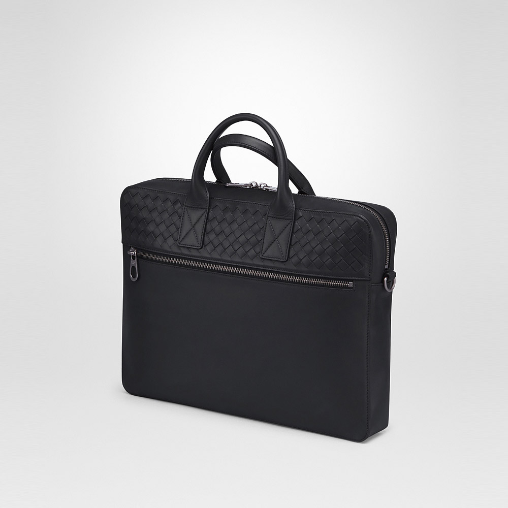 Bottega Veneta briefcase in nero calf leather intrecciato details 45324955NN: Image 2