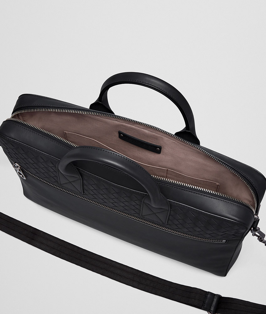 Bottega Veneta briefcase in nero calf leather intrecciato details 45324955NN: Image 3