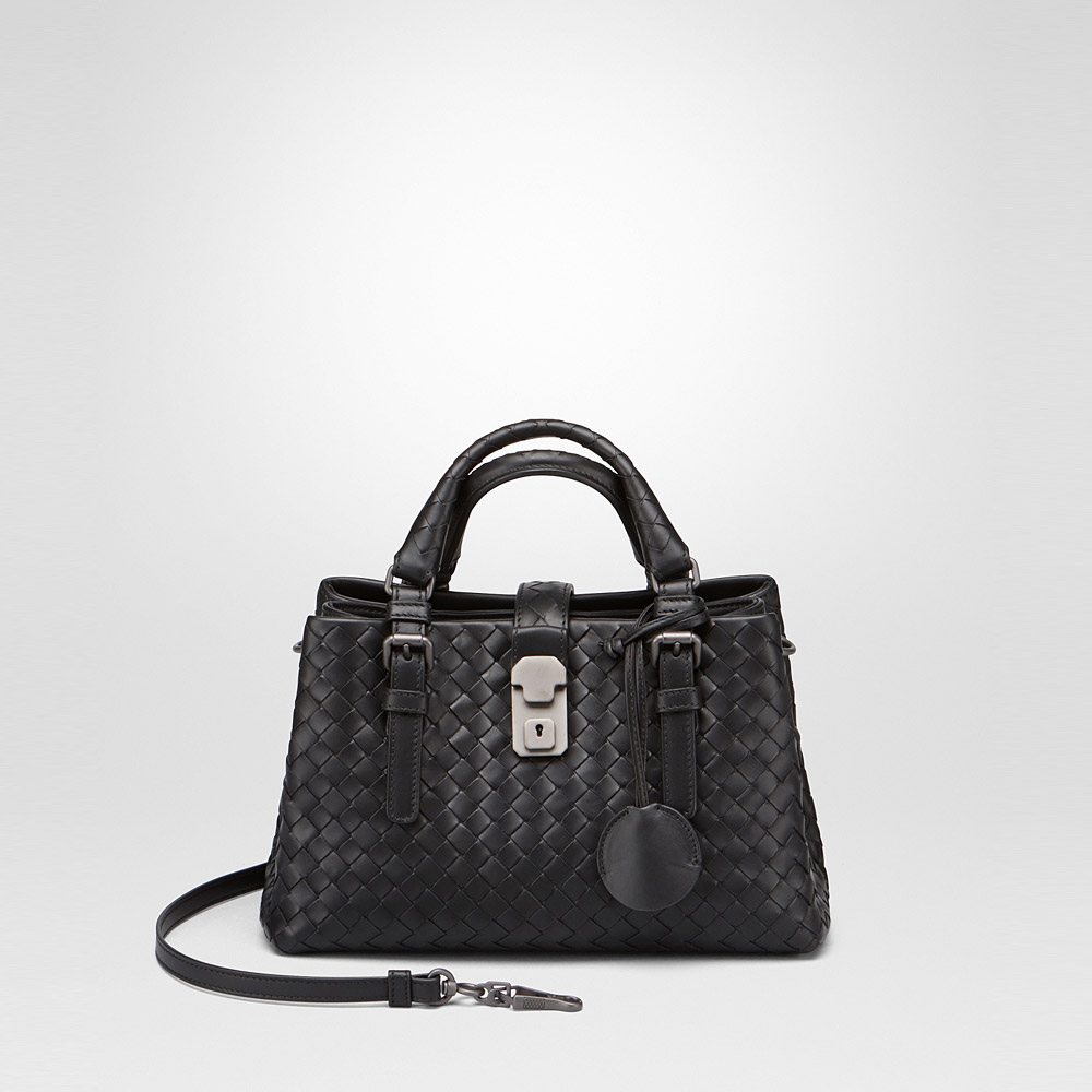 Bottega Veneta mini roma bag in nero intrecciato calf leather 45327650NP: Image 1