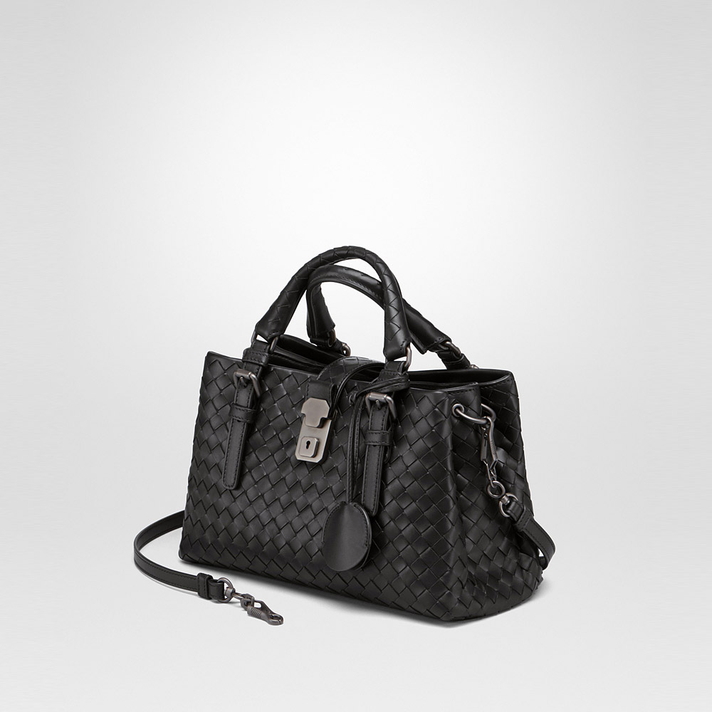 Bottega Veneta mini roma bag in nero intrecciato calf leather 45327650NP: Image 2