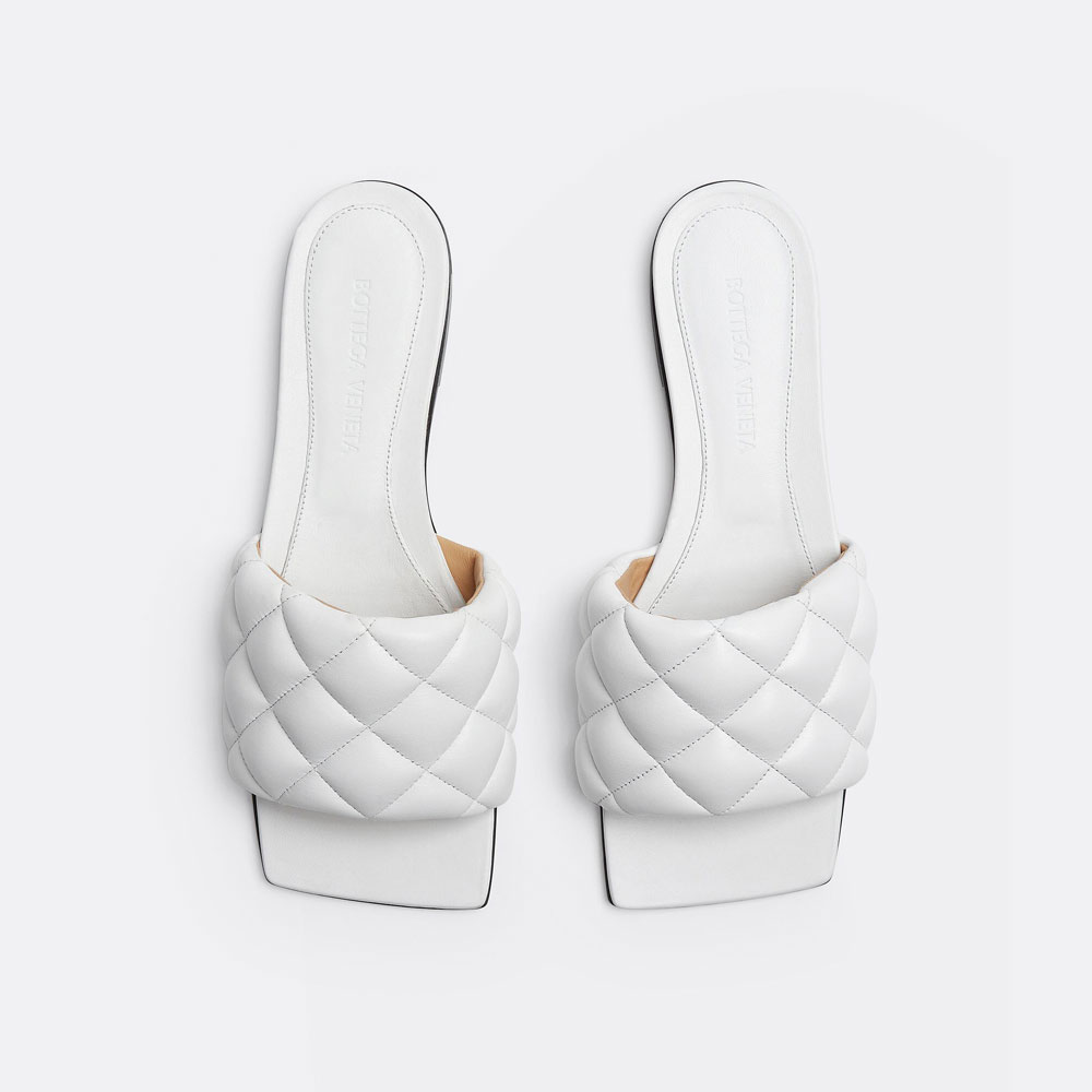 Bottega Veneta Padded Flat Sandal White 627710 VBRR 09122: Image 2