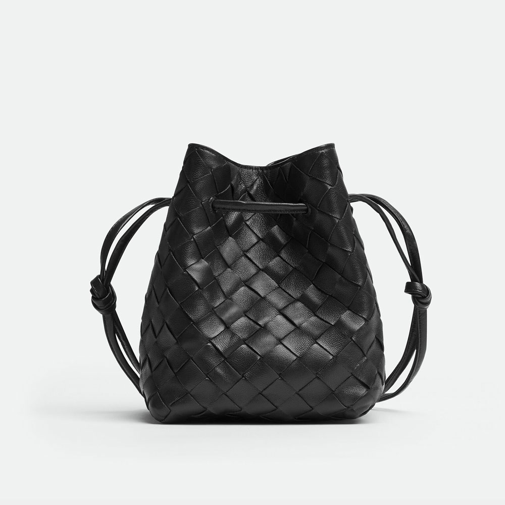 Bottega Veneta Small Intrecciato Bucket Bag Black 717432 VCPP 38425: Image 1