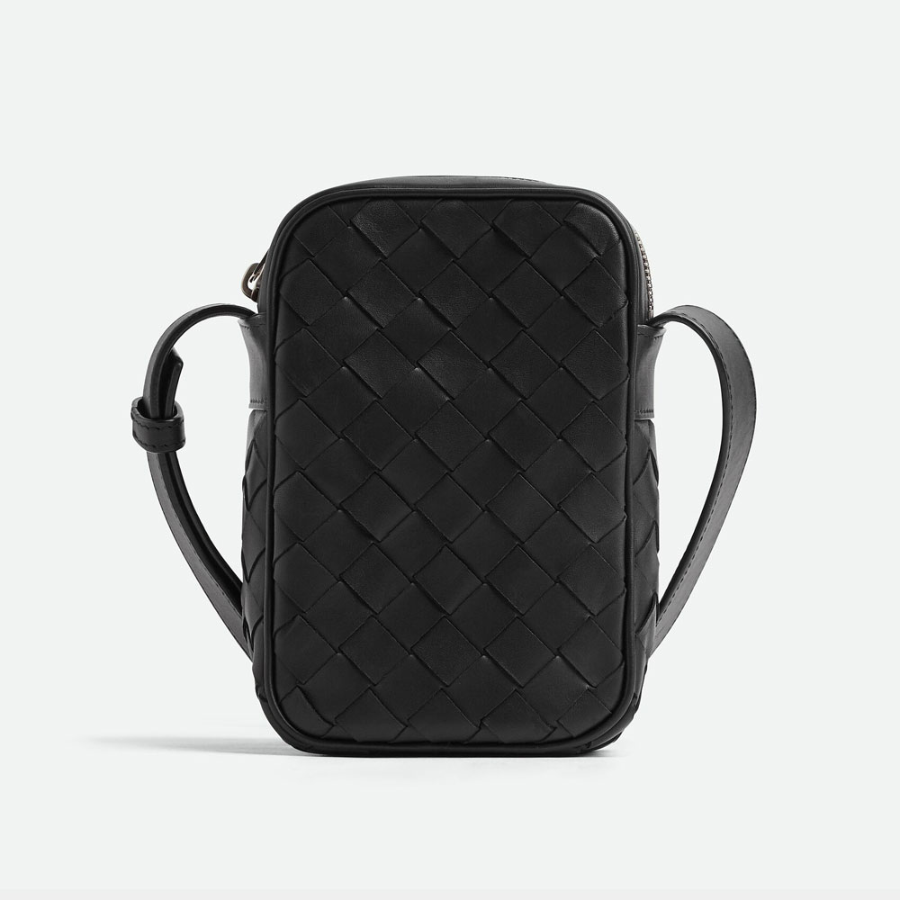 Bottega Veneta Mini Intrecciato Crossbody Bag Black 729296 VCPQ 38803: Image 1