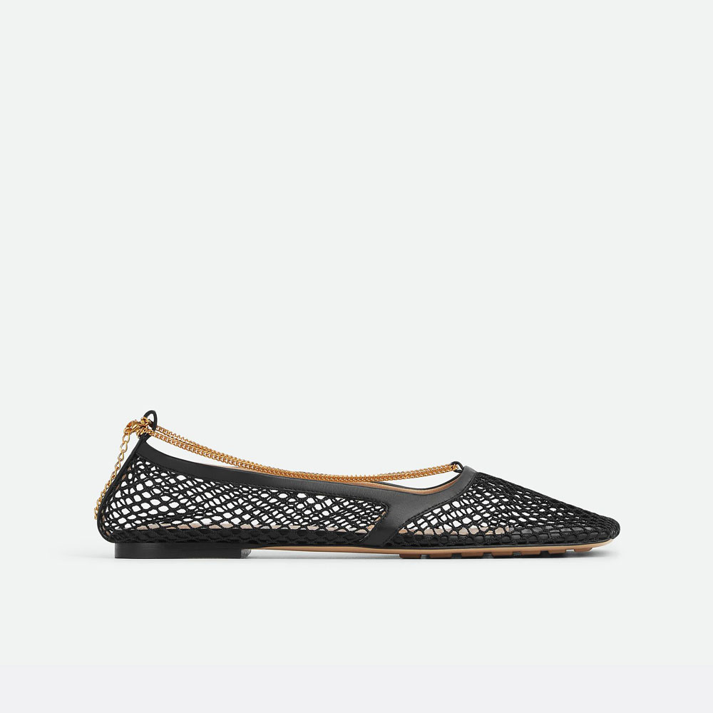 Bottega Veneta Stretch Ballerina Flat in Black 740001 VBPS 11000: Image 1