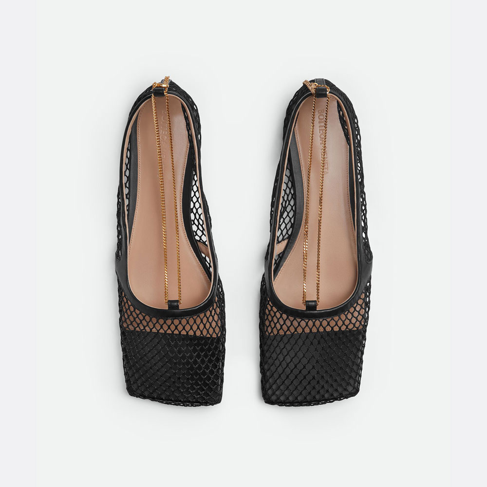 Bottega Veneta Stretch Ballerina Flat in Black 740001 VBPS 11000: Image 2