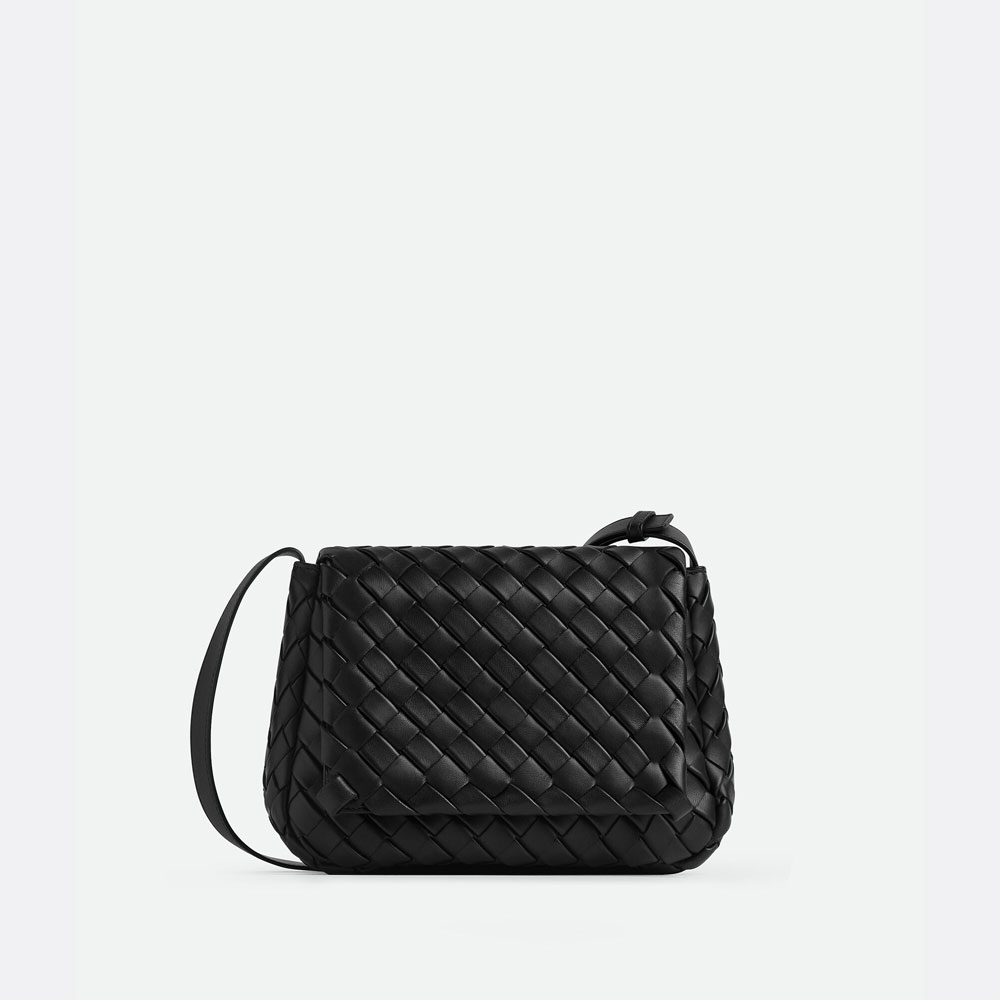 Bottega Veneta Small Cobble Messenger in Black 755659 V3BD 18803: Image 1