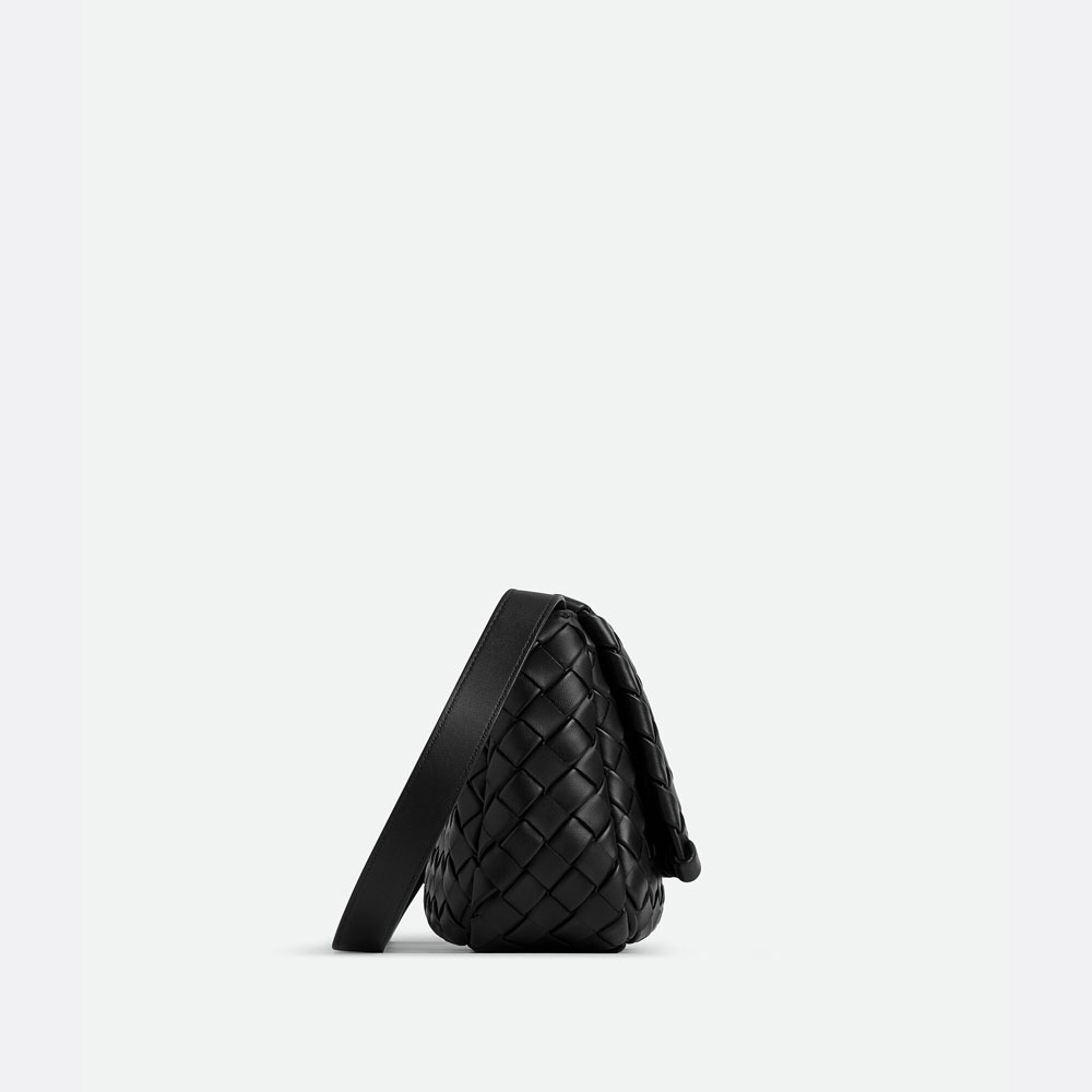 Bottega Veneta Small Cobble Messenger in Black 755659 V3BD 18803: Image 3