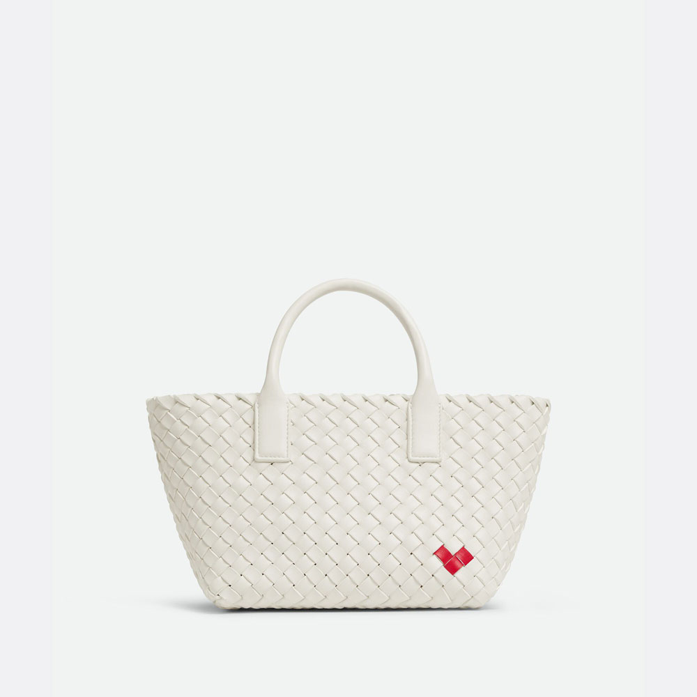 Bottega Veneta Mini Cabat in White Vernis 777608 V3SQ 18583: Image 1