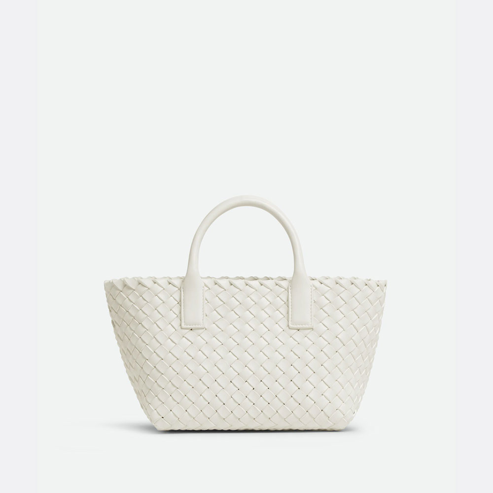 Bottega Veneta Mini Cabat in White Vernis 777608 V3SQ 18583: Image 3