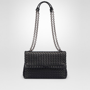 Bottega Veneta small olimpia bag in nero intrecciato nappa 45266652OB