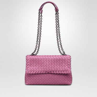 Bottega Veneta small olimpia bag in peony intrecciato nappa 45306107LC