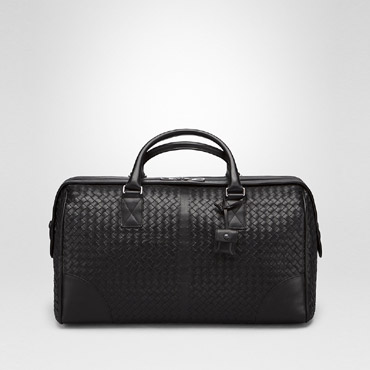 Bottega Veneta medium duffel bag in nero intrecciato vn 55009038DA