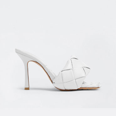 Bottega Veneta Lido Mule in Optic White 608854 VBSS 09122