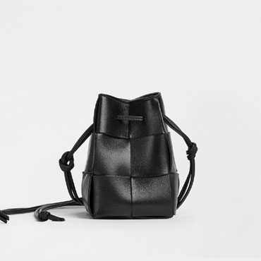 Bottega Veneta Mini Cassette Bucket Bag Black 680217 VCQC 48425