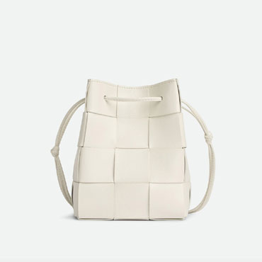 Bottega Veneta Small Crossbody Bucket White 680218 VCQC 49009