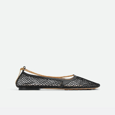 Bottega Veneta Stretch Ballerina Flat in Black 740001 VBPS 11000