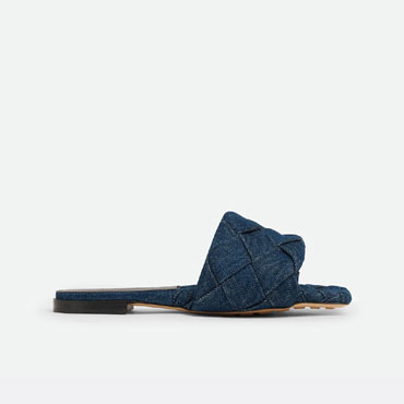 Bottega Veneta Lido Flat Sandal in Indigo 740521 V2VO 04245