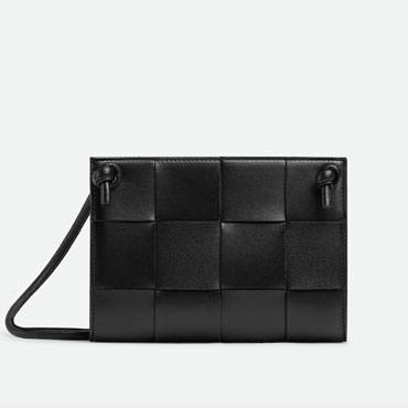 Bottega Veneta Mini Cassette Crossbody Bag Black 755842 VCQC 28425