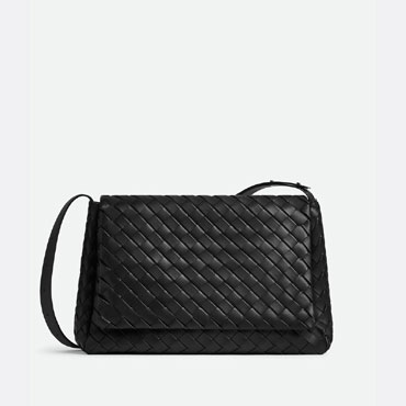 Bottega Veneta Maxi Cobble Messenger in Black 765537 V3KF 18803