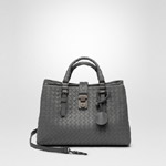 Bottega Veneta small roma bag in new light grey intrecciato calf 45234994XF