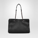 Bottega Veneta medium tote bag in nero intrecciato nappa 45306116AK