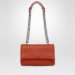 Bottega Veneta baby olimpia bag in geranium intrecciato nappa 45325014BB