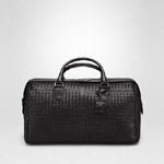 Bottega Veneta medium duffel bag in nero intrecciato vn 55009038DA