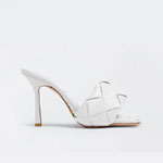 Bottega Veneta Lido Mule in Optic White 608854 VBSS 09122