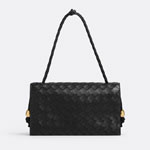 Bottega Veneta Trio Pouch On Strap Black 717435 VCPP 38425