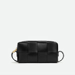 Bottega Veneta Mini Cassette Crossbody Bag Black 755031 VCQC 48425