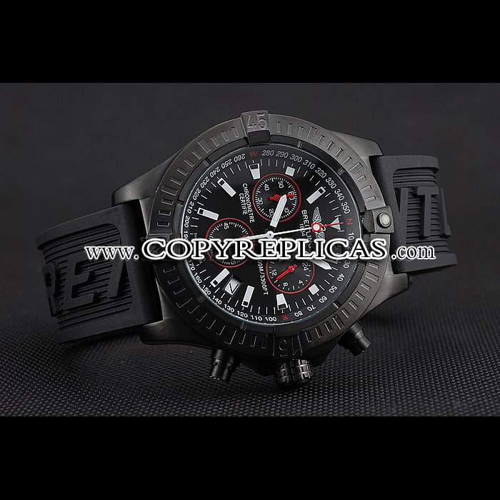 Breitling Avenger Seawolf Ion Plated Steinless Steel Case Black Dial Rubber Bracelet BL5627: Image 2