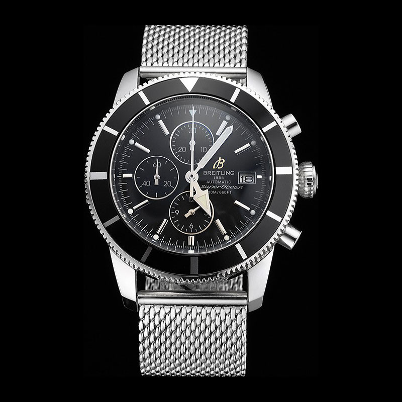 Breitling Superocean Heritage Chronographe 46 Black Dial Bezel Steel Case Bracelet BL5660: Image 1