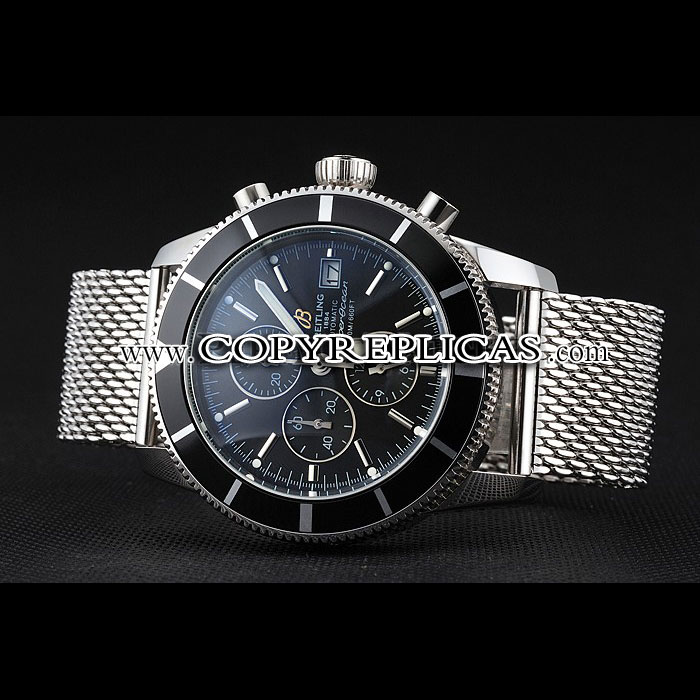 Breitling Superocean Heritage Chronographe 46 Black Dial Bezel Steel Case Bracelet BL5660: Image 2