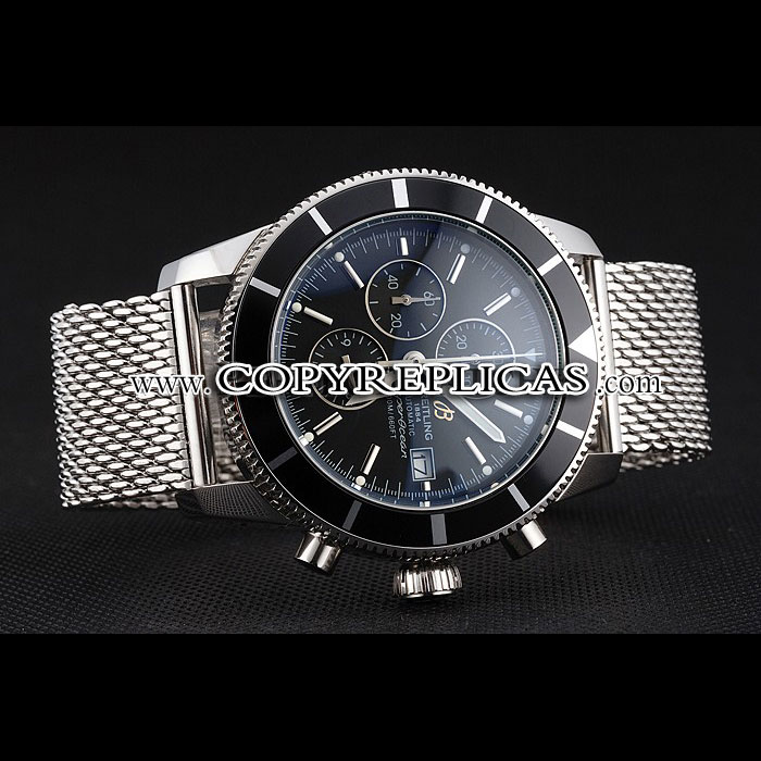 Breitling Superocean Heritage Chronographe 46 Black Dial Bezel Steel Case Bracelet BL5660: Image 3