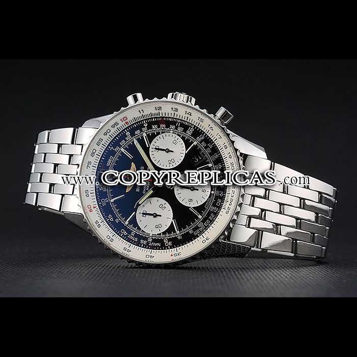 Swiss Breitling Navitimer Black Dial Stainless Steel Bracelet BL5666: Image 3