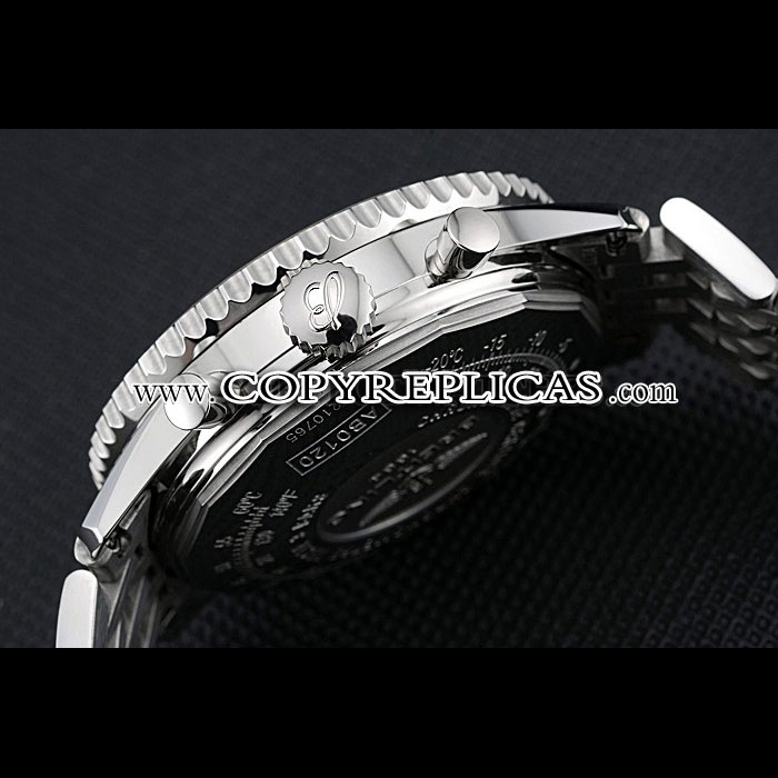 Swiss Breitling Navitimer Black Dial Stainless Steel Bracelet BL5666: Image 4