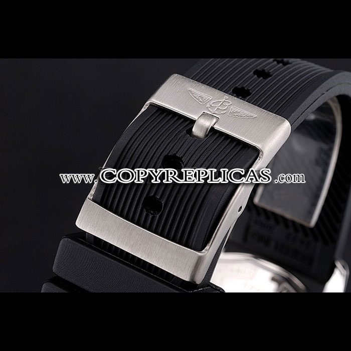 Breitling Transocean Black Dial Black Rubber Strap Rose Gold Bezel BL5670: Image 4