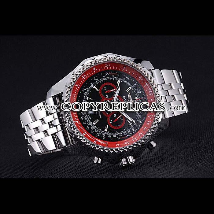 Breilting Bentley Supersports Black Red Dial Stainless Steel Bracelet BL5687: Image 2