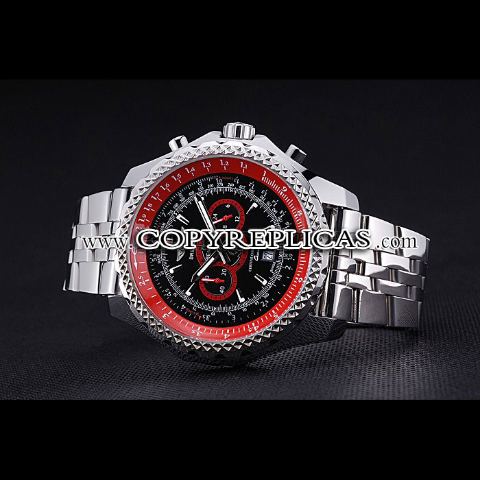 Breilting Bentley Supersports Black Red Dial Stainless Steel Bracelet BL5687: Image 3