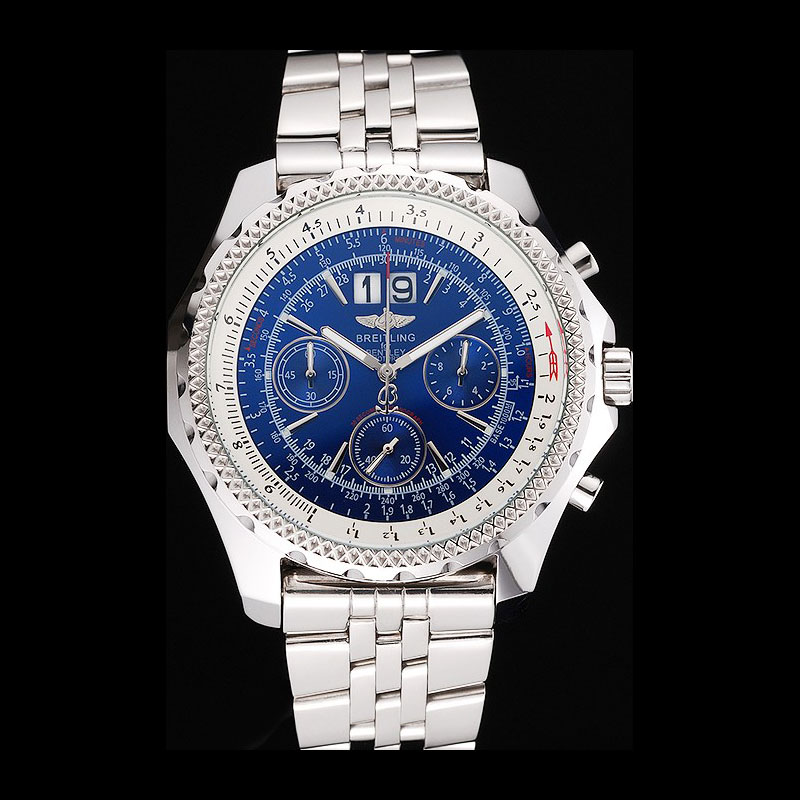 Breitling Bentley 6-75 Speed Blue Dial Stainless Steel Case Bracelet BL5695: Image 1